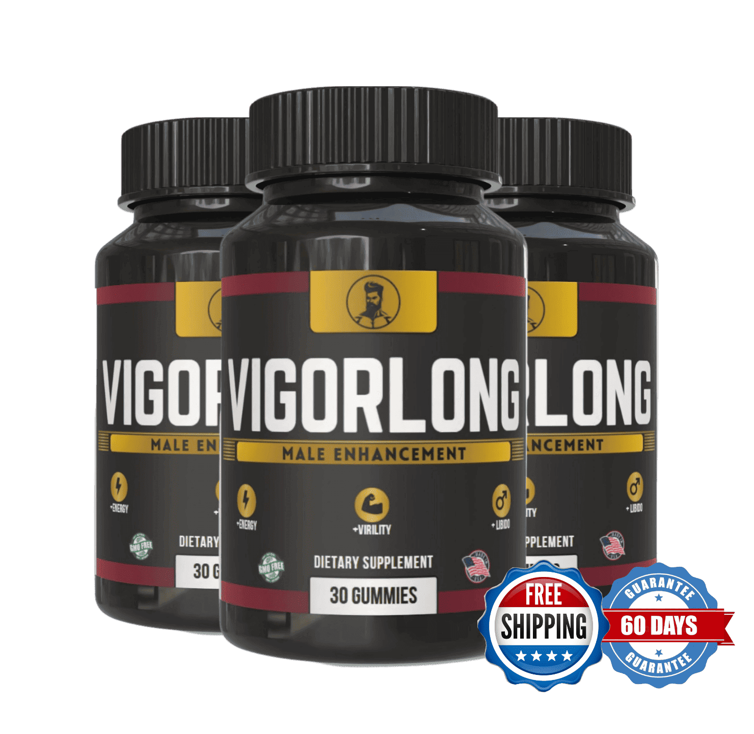 VigorLong 3-bottle pack — most popular 90 day supply
